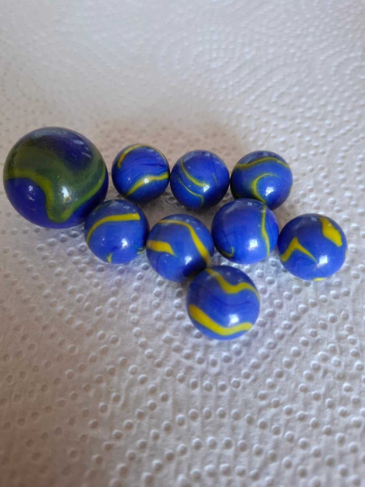 knikkers banana cat's eye, Verzamelen, Ophalen