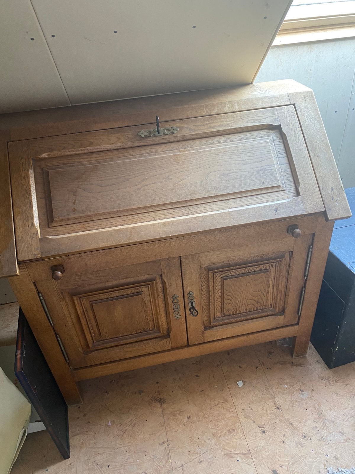 Secretaire en chêne, Maison & Meubles, Enlèvement, Utilisé