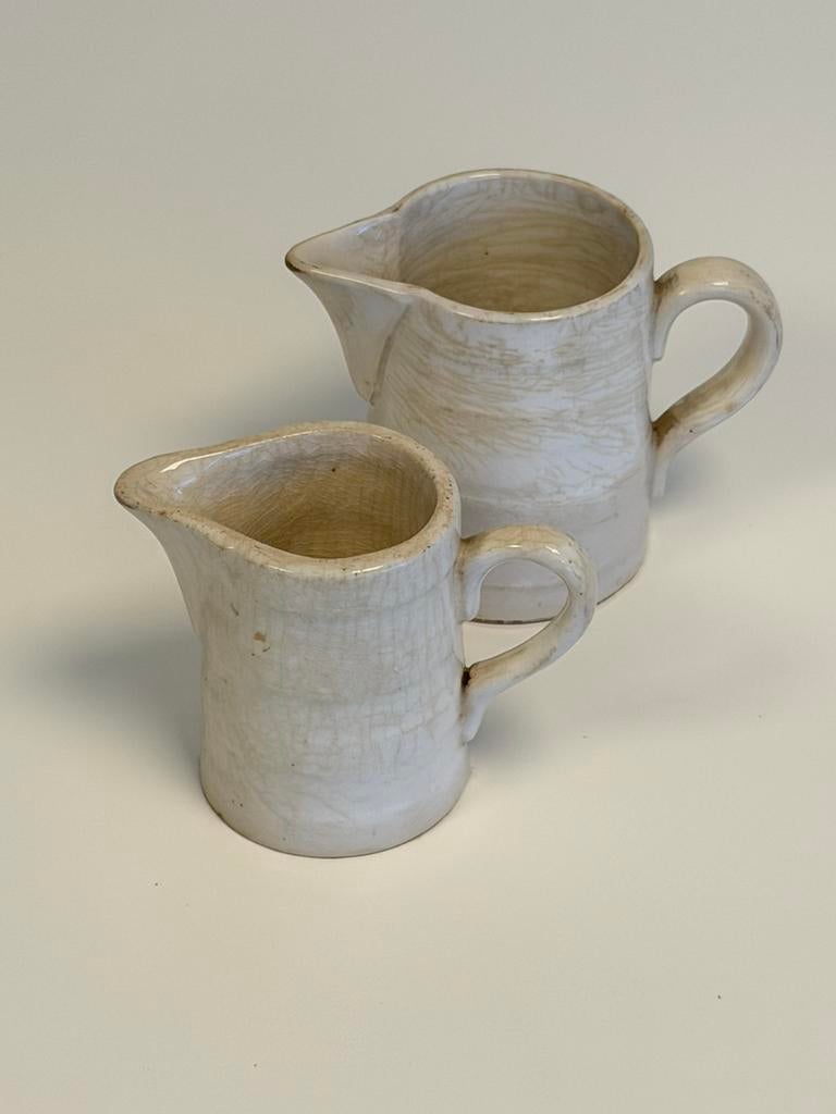 2x Boch Frères Keramis melkkannen set vintage België servies, Ophalen of Verzenden