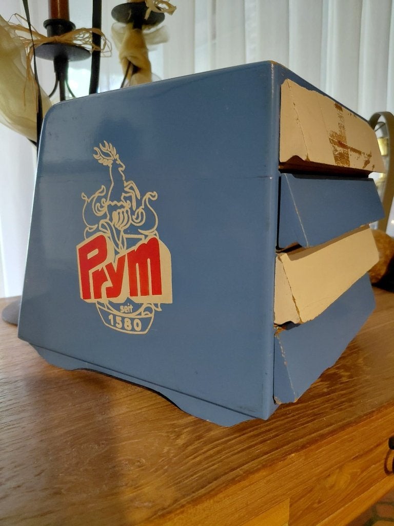 Prym naaikast–fourniturenkast–Duitse winkelvitrine–jaren 50, Ophalen of Verzenden