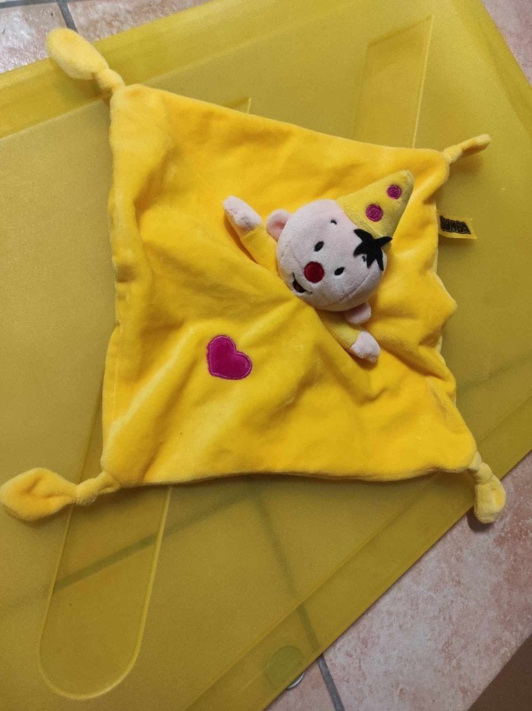 Bumba knuffeldoek zgan, Kinderen en Baby's, Speelgoed | Knuffels en Pluche, Ophalen of Verzenden, Zo goed als nieuw, Geel, Overige typen