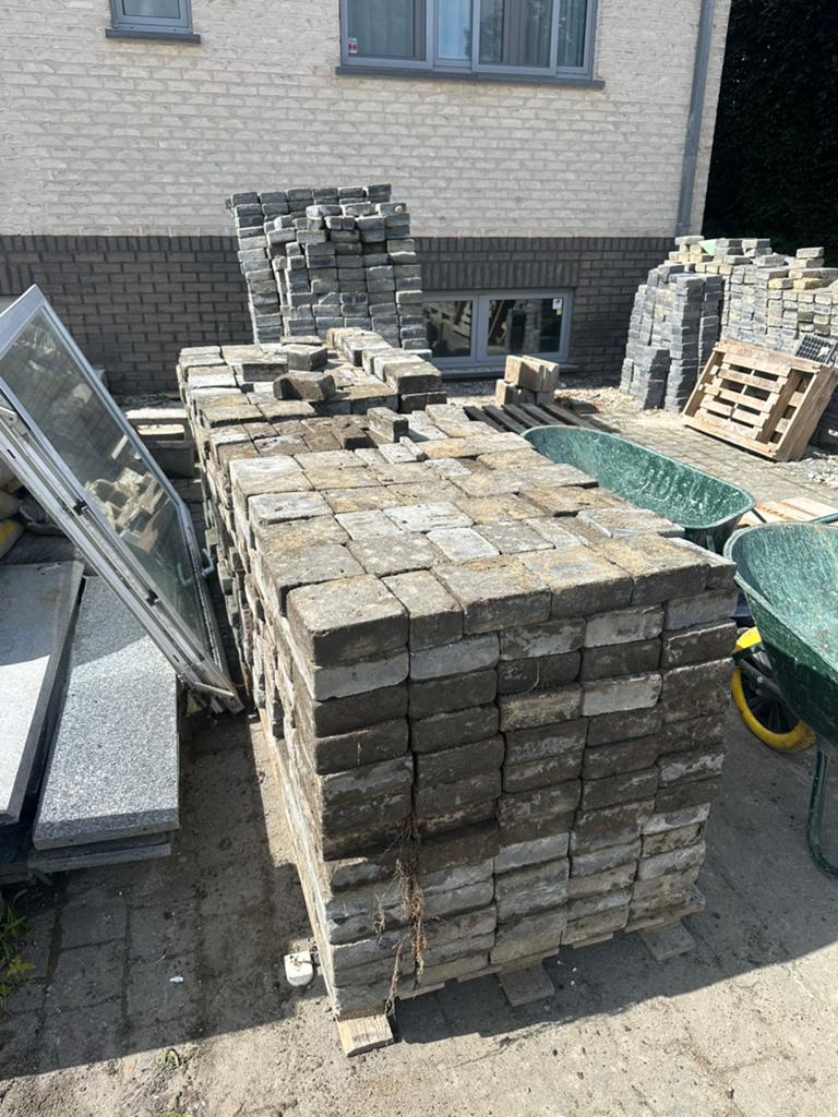 100m2 15x15 hauteur: 6cm klinkers noir, Ophalen, Zo goed als nieuw, 10 m² of meer, Beton