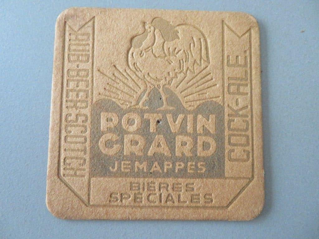 bierviltje Cock - Ale Potvin Crard Jemappes, Collections, Enlèvement ou Envoi, Comme neuf, Sous-bock, Autres marques