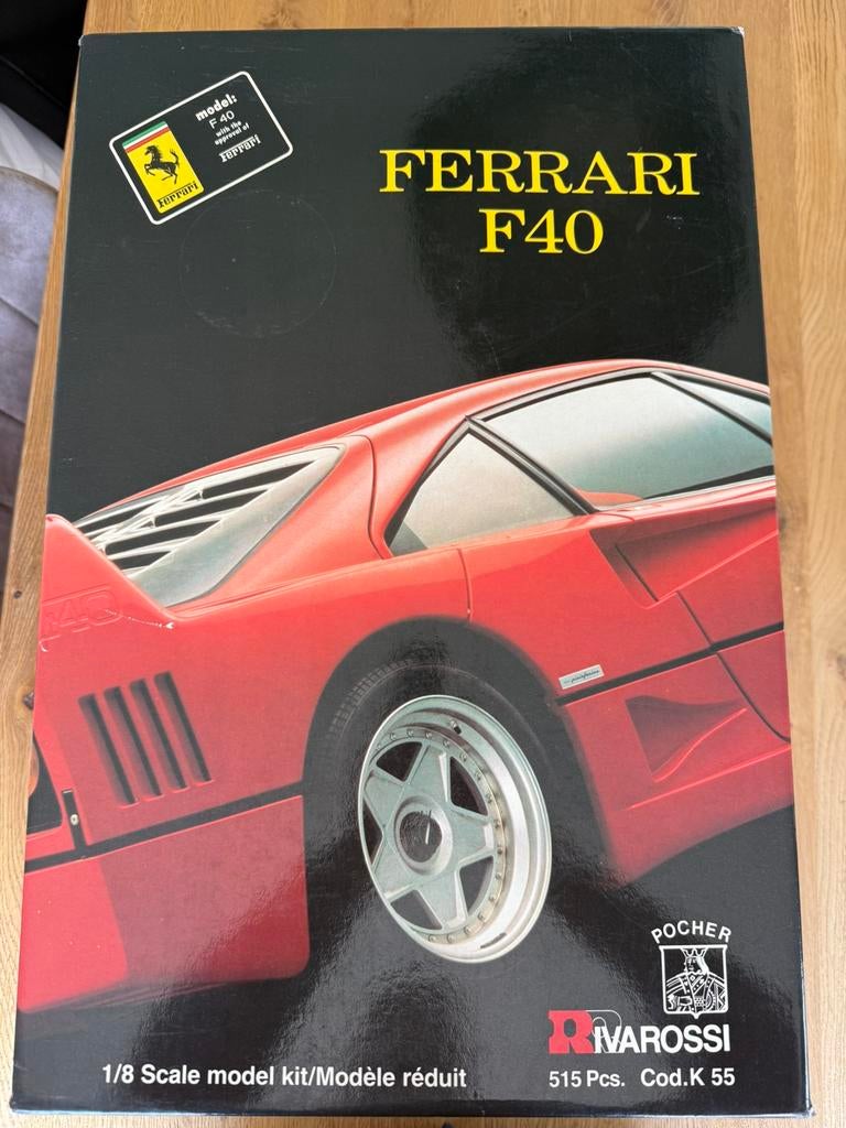 Pocher Ferrari F40 bouwdoos., Hobby en Vrije tijd, Modelbouw | Auto's en Voertuigen, Ophalen of Verzenden, Zo goed als nieuw
