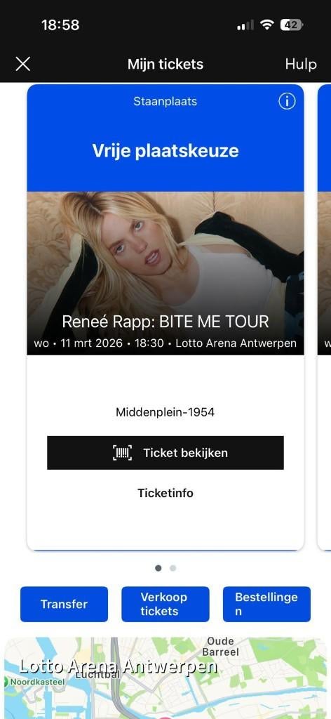 2 billets : Reneé Rapp, 10 mars, Anvers, Deux personnes, Mars