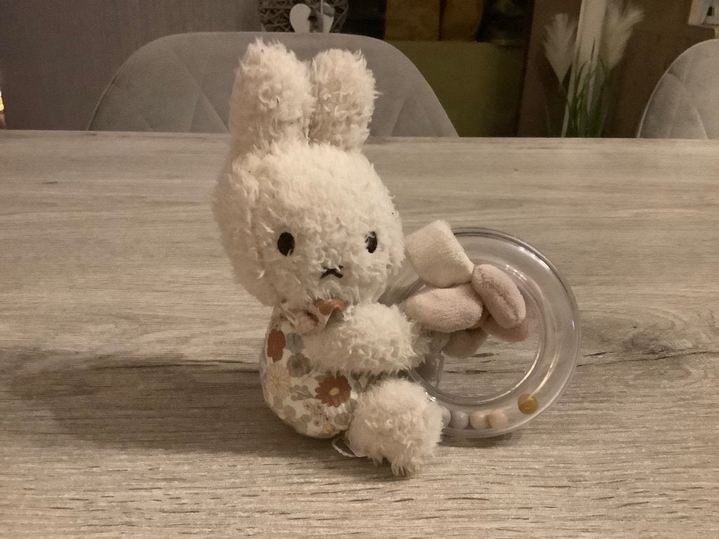Nijntje pluche rammelaar (14 cm) (Little Dutch), Kinderen en Baby's, Ophalen of Verzenden, Zo goed als nieuw, Rammelaar