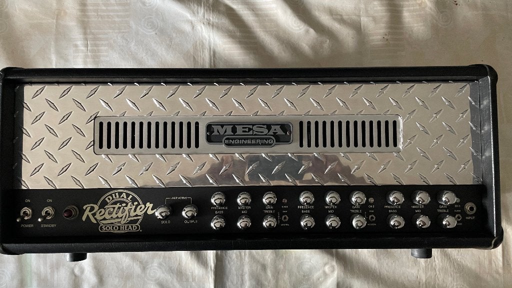 Mesa Boogie Dual Rectifier Solo Head 3-Channel 100-Watt, Musique & Instruments, Enlèvement, Comme neuf, Guitare, 50 à 100 watts