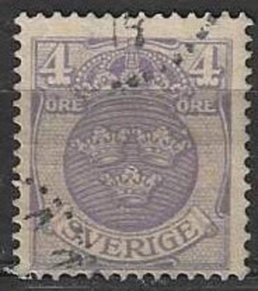 Zweden 1910/1919 - Yvert 57 - Wapenschild - 4 ore (ST), Verzenden, Zweden, Gestempeld