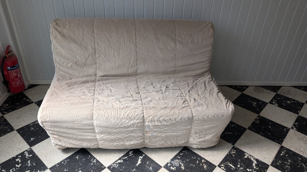 Slaapbank te koop, Maison & Meubles, Canapés | Salons, Synthétique, Moins de 150 cm, Banc droit, Comme neuf