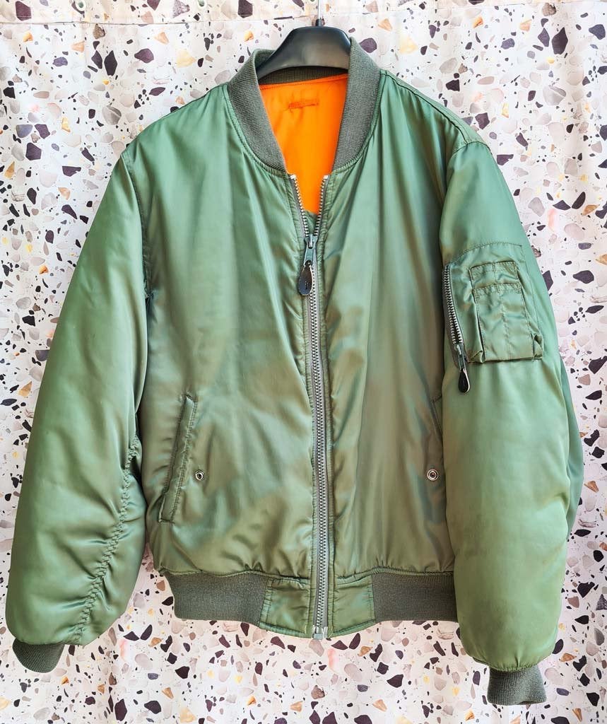 bomber jack - vintage pilotenvest ABL -lees info aub!, Kleding | Heren, Jassen | Winter, Maat 48/50 (M), Groen, Ophalen