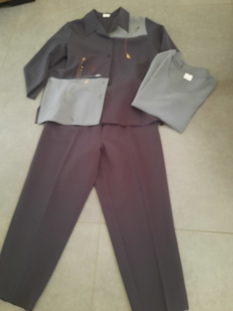 Pantalon avec haut, Vêtements | Femmes, Vestes & Costumes, Taille 42/44 (L), Gris, Enlèvement ou Envoi, Porté
