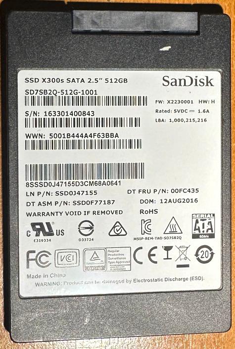 SANDISK X300s 512GB SATA 6Gbps SFF, Computers en Software, Harde schijven, Intern, 2.5”: 7.0mm x 69.85mm x 100.5mm, Sandisk, Ophalen of Verzenden