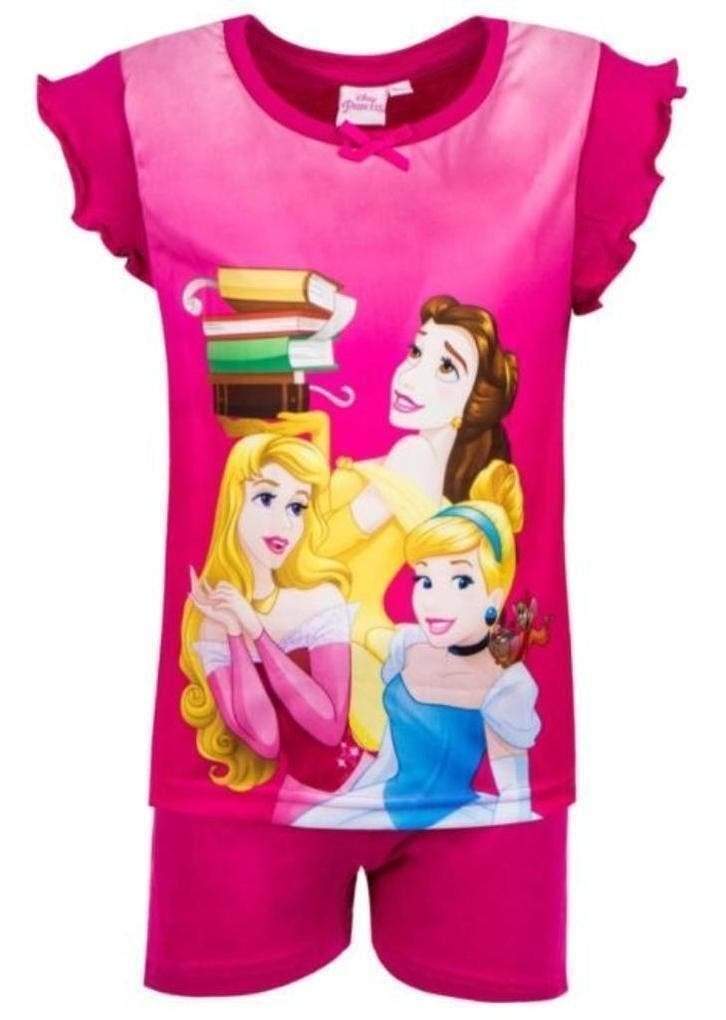 Disney Princess Shortama Fuchsia - Mt 92-98-104-110 - Katoen, Kinderen en Baby's, Nacht- of Onderkleding, Meisje, Nieuw, Ophalen of Verzenden