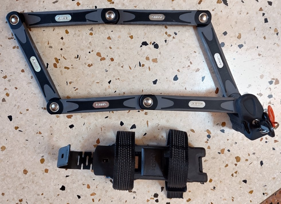 Antivol pour vélo, Vélos & Vélomoteurs, Enlèvement, Comme neuf, Antivol pliant