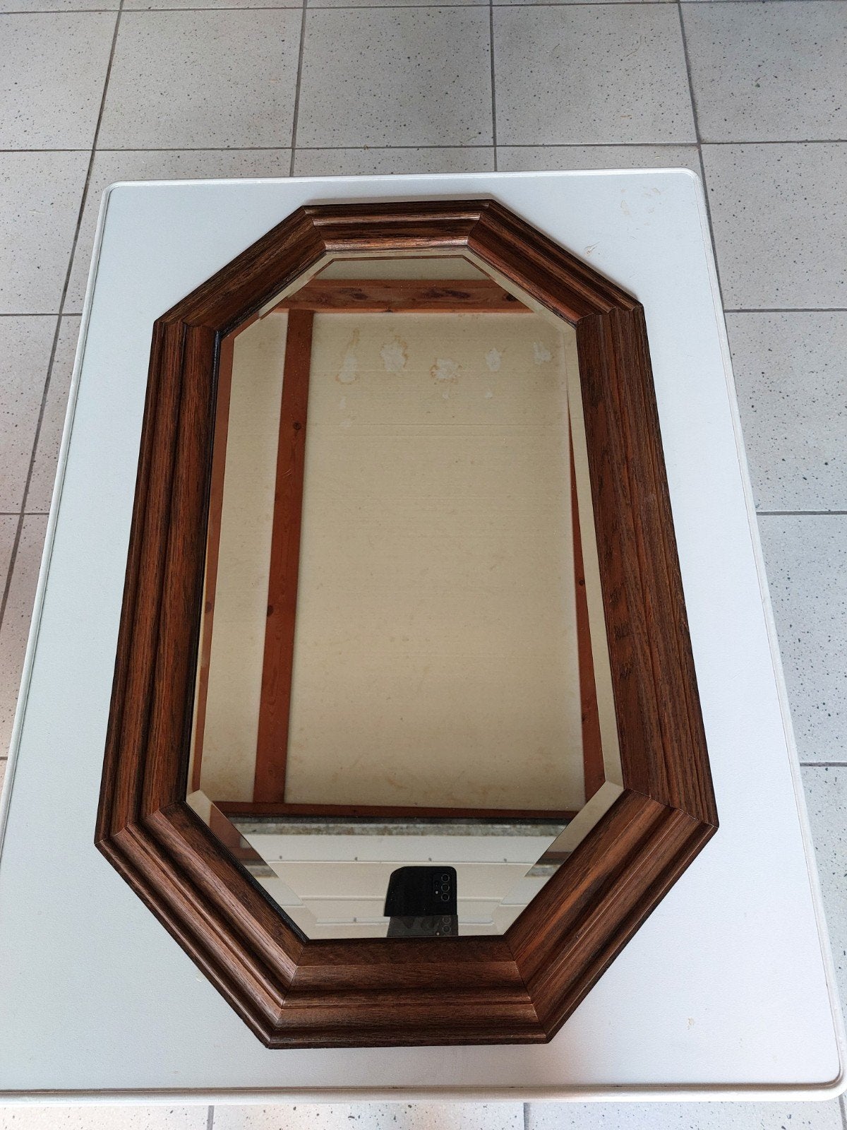 Eiken spiegeltje 75x45. 0486 215927, Enlèvement