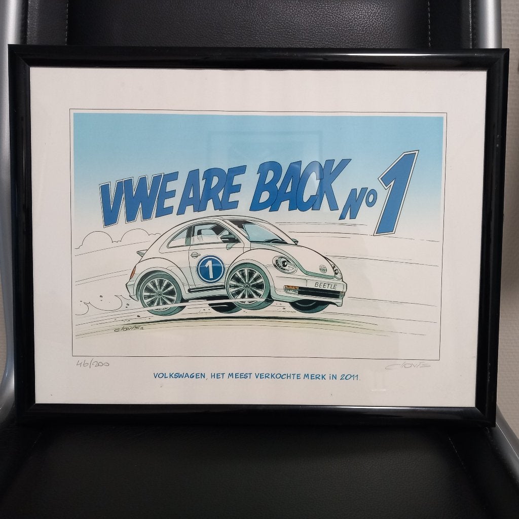 Gesigneerde en gelimiteerde VW litho, Antiquités & Art, Autre technique, Autres sujets, Édition limitée, Enlèvement