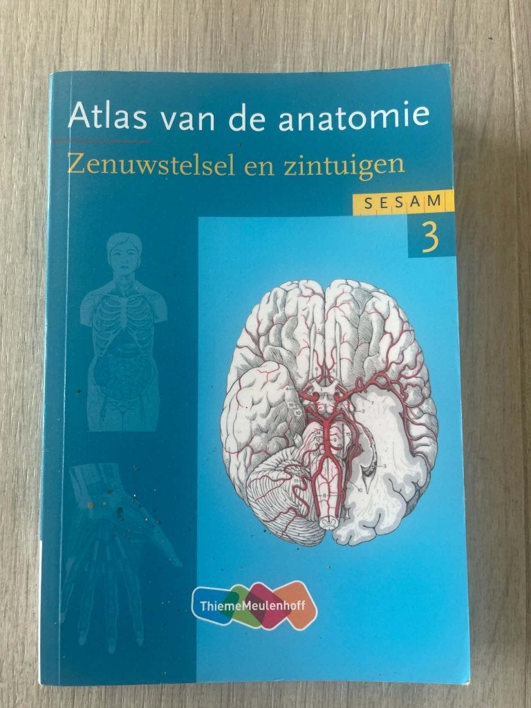 Atlas van de anatomie: deel 3 zenuwstelsel en zintuigen, Ophalen of Verzenden, Zo goed als nieuw, Hogeschool
