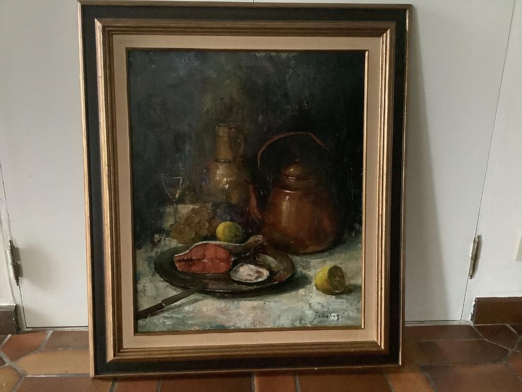 J. Cuvelier (Brussel 1908) -Prachtig schilderij -Zie PIRON.., Antiek en Kunst, Kunst | Schilderijen | Klassiek, Ophalen of Verzenden