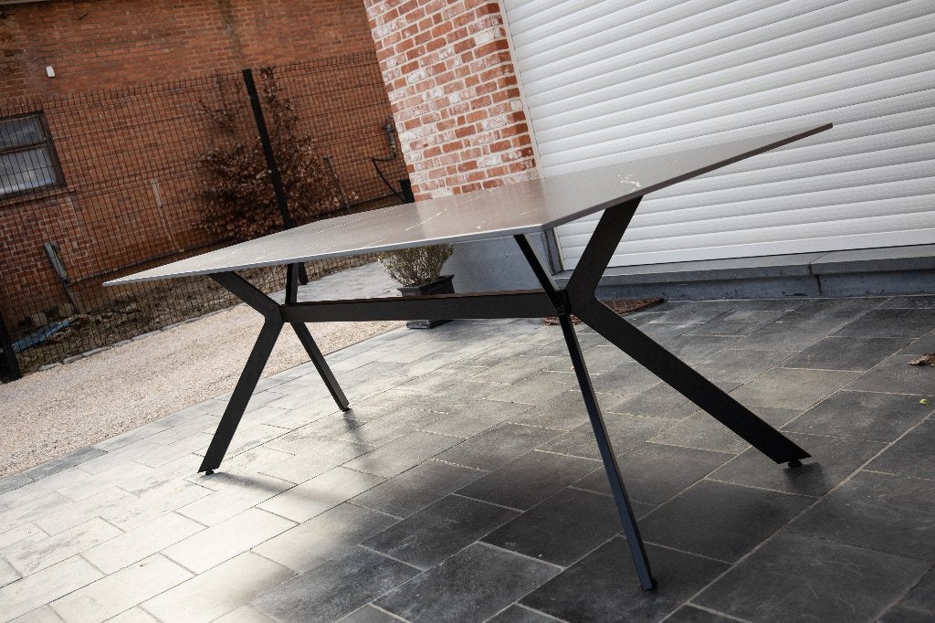 Splinternieuwe Keramische Marmeren tafel (220x90 cm), Jardin & Terrasse, Tables de jardin, Enlèvement ou Envoi, Neuf, Rectangulaire