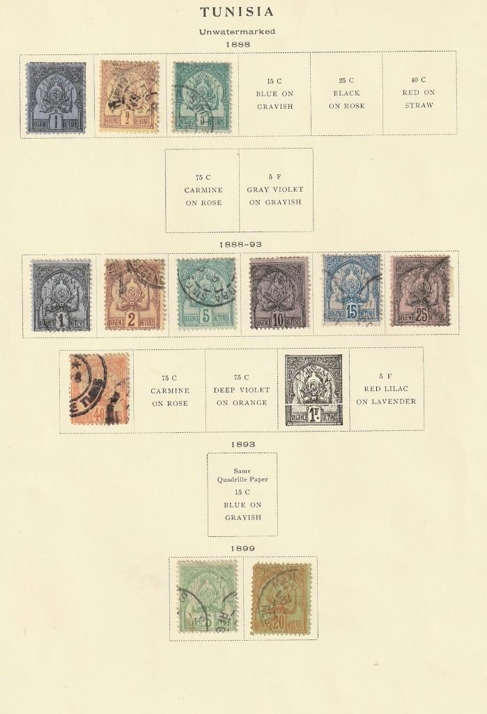 TUNESIE Collectie  1988 -1928, Ophalen of Verzenden