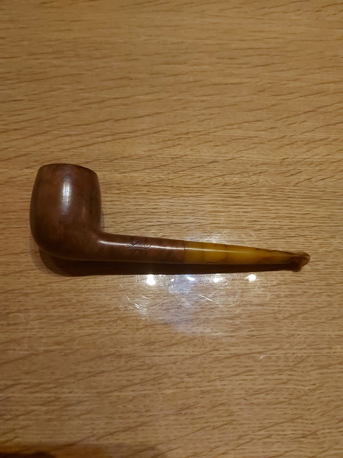 oude pijp amberkleurige pijp, Ophalen of Verzenden
