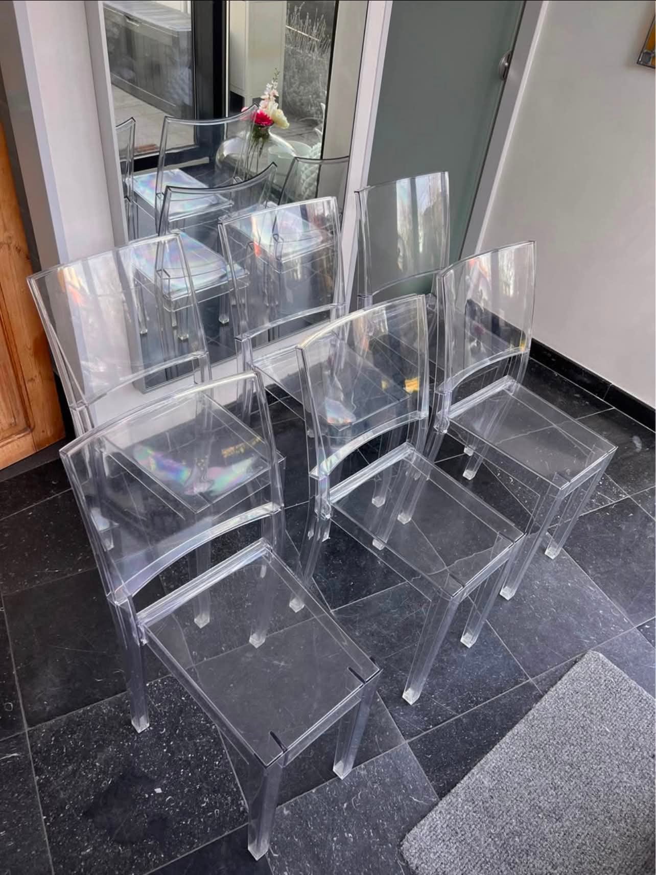 Originele Set van 6 Kartell La Marie Stoelen Philippe Starck, Ophalen, Gebruikt, Kunststof