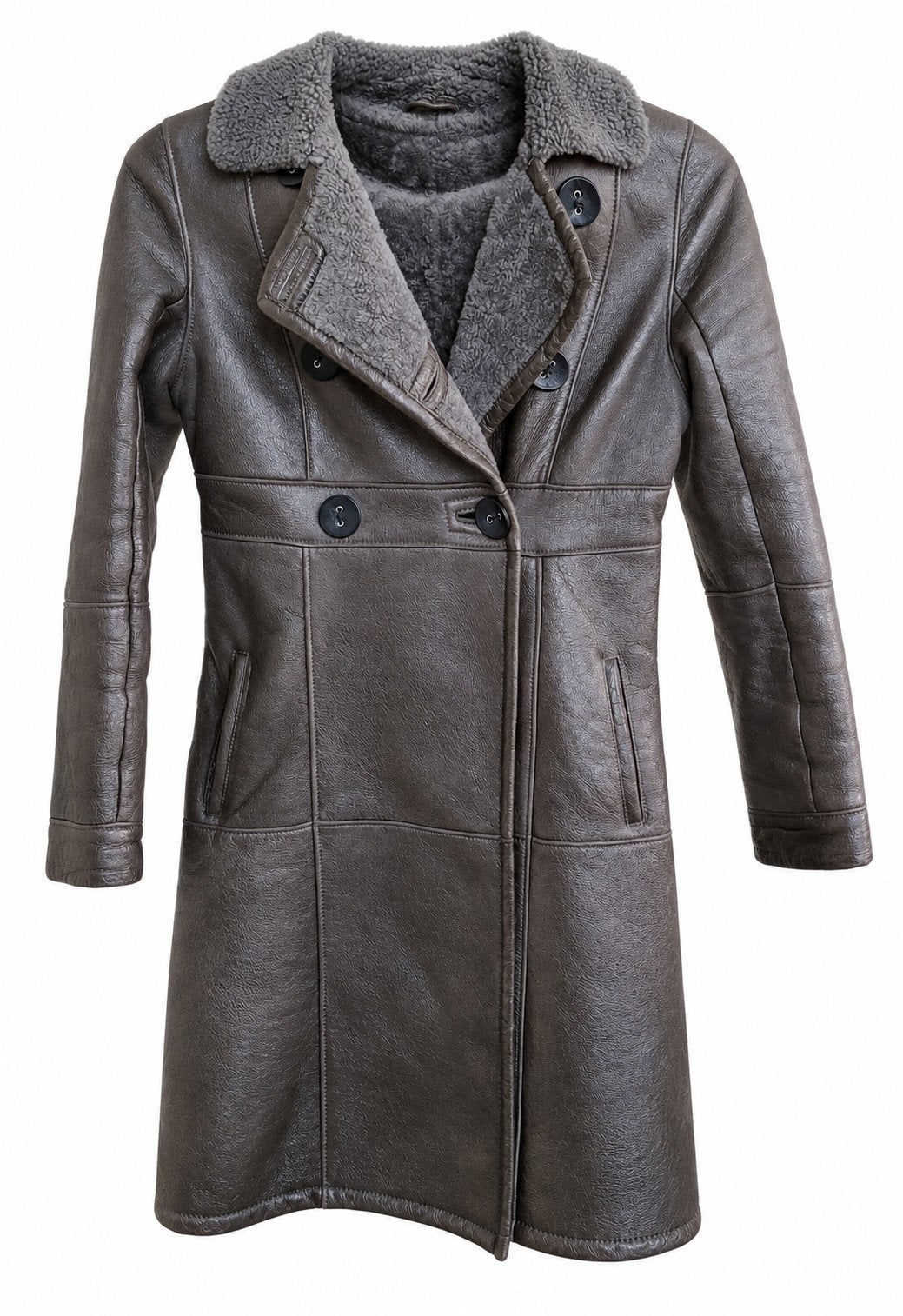 ENES luxe lammy coat – 100% lamsleer & schapenvacht –  38, Ophalen of Verzenden, Maat 38/40 (M)