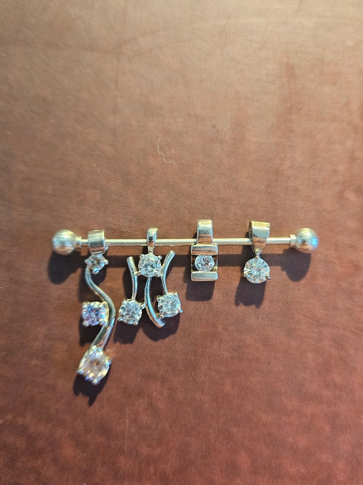 Zilveren ketting hangers (staafje niet inbegrepen)., Envoi, Argent, Argent