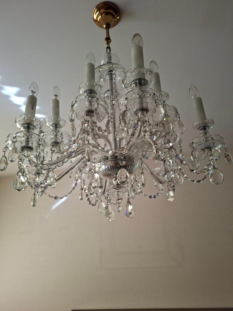 Kristallen luster verlichting, Ophalen