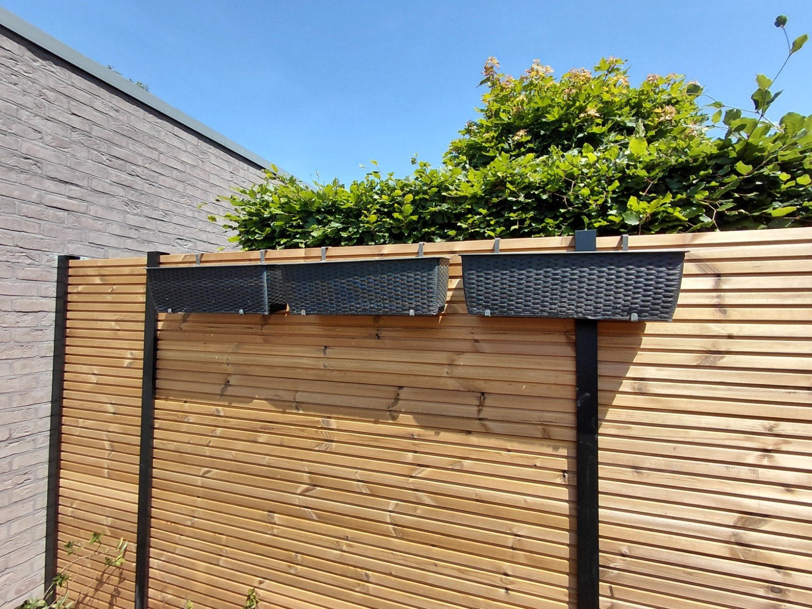 Hangbloembakken terrasbakken wicker, Ophalen, Zo goed als nieuw, Kunststof, Balkon