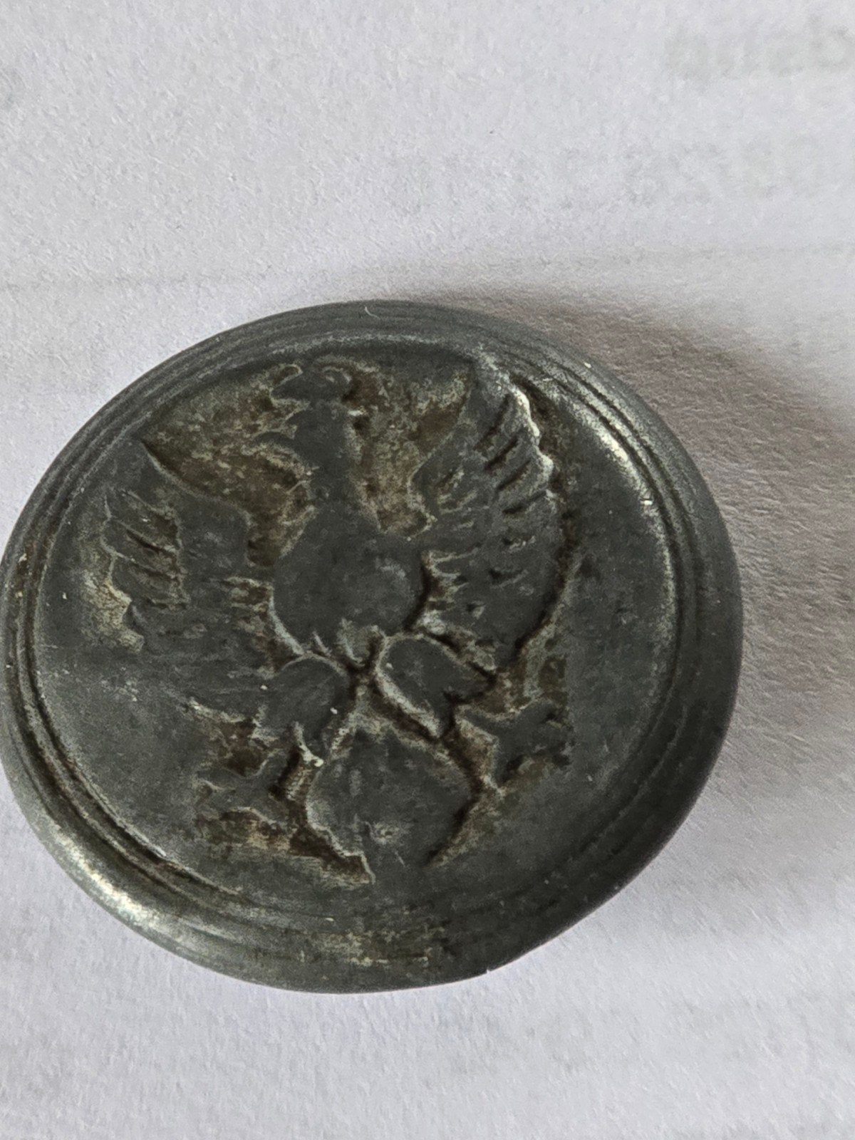 Bouton d'uniforme militaire polonais, 1917-1919, Collections, Enlèvement ou Envoi