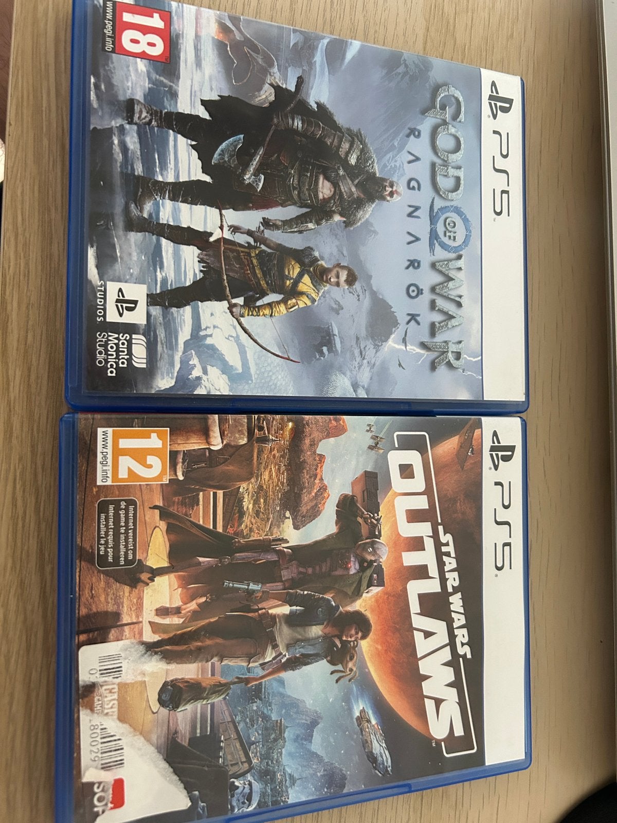 2 jeux ps5 god of war/star wars, Enlèvement, Utilisé