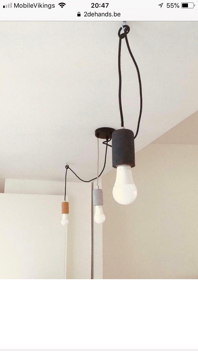 Hanglamp met drie pendels, Huis en Inrichting, Ophalen of Verzenden, Zo goed als nieuw