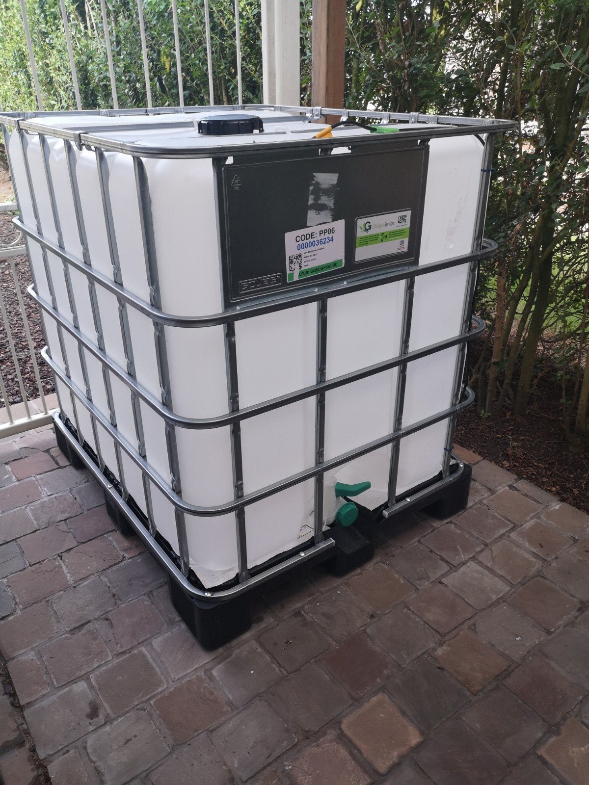 IBC container 1000l, Jardin & Terrasse, Barils de pluie, Enlèvement