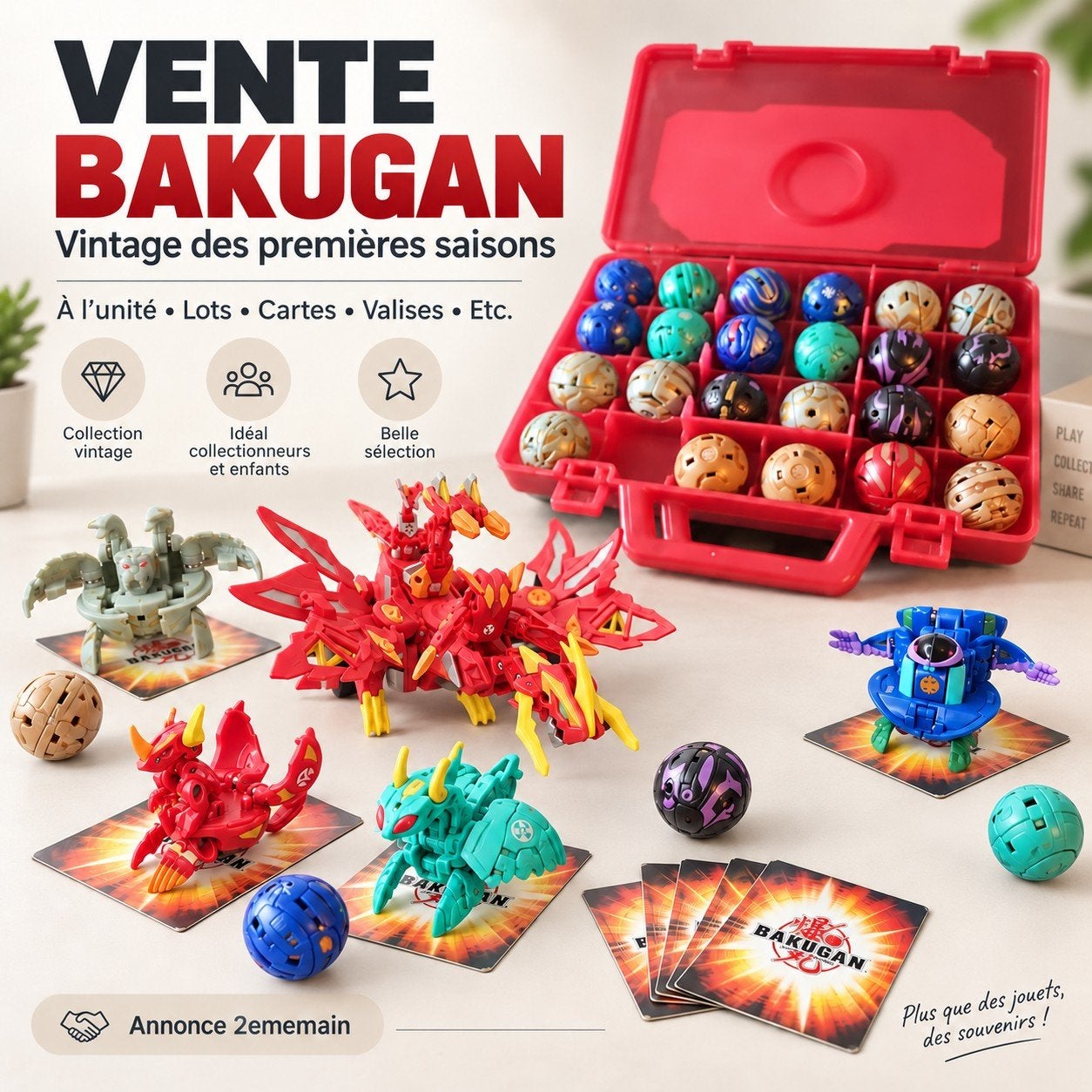 Vintage Bakugan Unité/Lot/Ensemble, Ophalen, Zo goed als nieuw