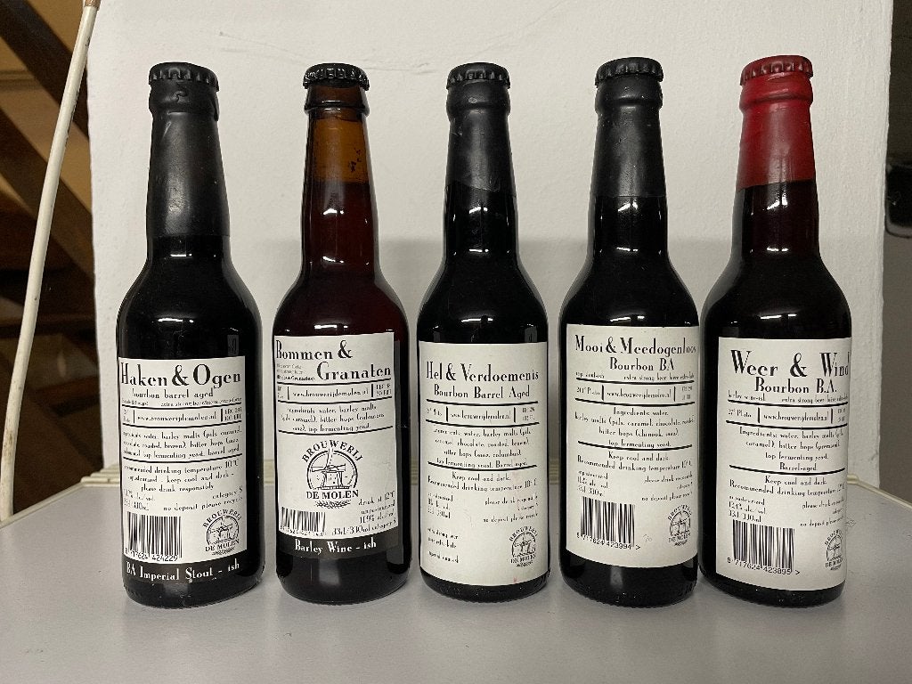 Brouwerij de Molen (5 flesjes), Verzamelen, Ophalen of Verzenden, Nieuw, Flesje(s), Overige merken