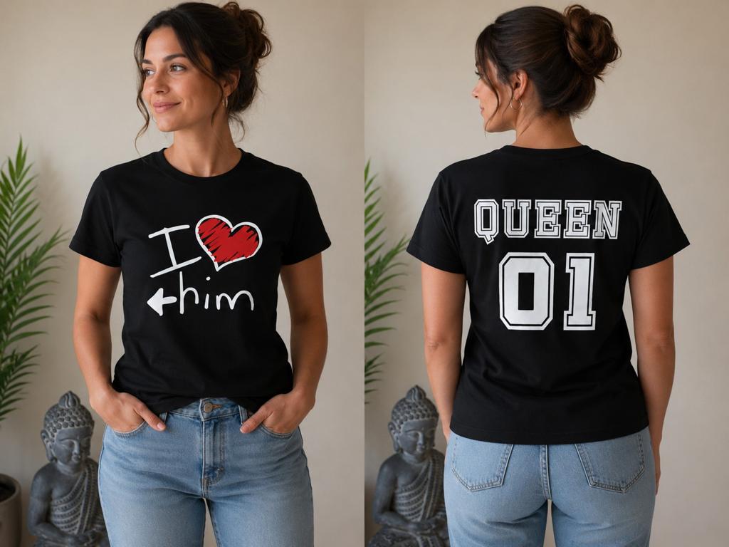 Couple love t-shirt maat M, Ophalen of Verzenden, Maat 38/40 (M)