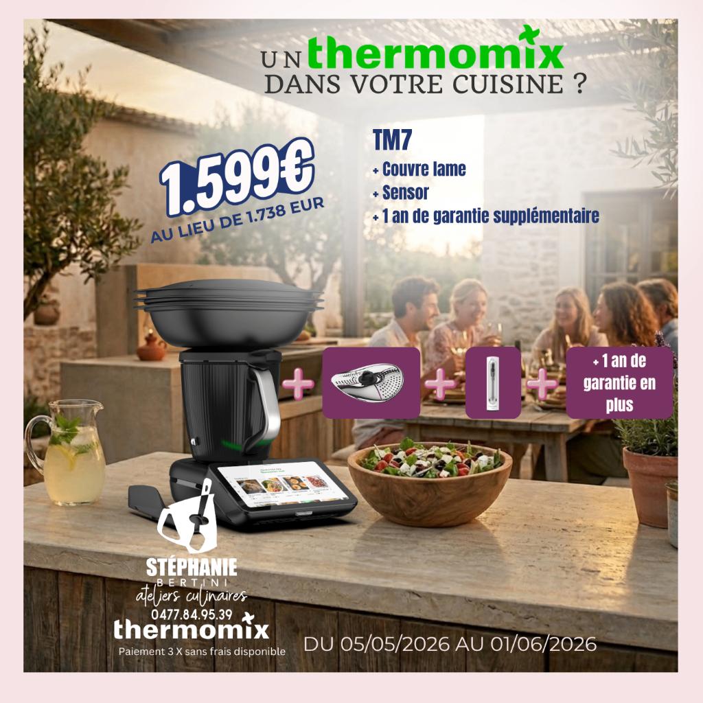 Thermomix (Bimby) TM7 Liège - Promo Mai 26 - +de 170 € de 🎁, Electroménager, Neuf, Résiste au lave-vaisselle, 4 litres ou plus