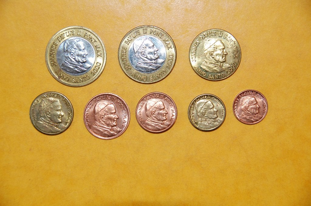 VATICAAN : Euro TESTMUNTEN ; volledige reeks, Postzegels en Munten, Verzenden, Vaticaanstad, Setje