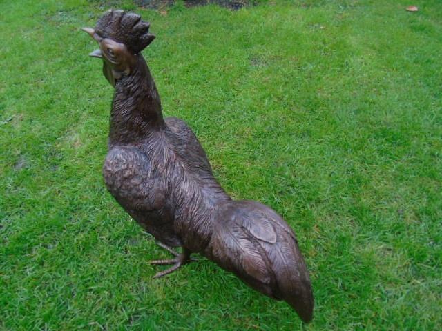 coq en bronze tout en relief , taille réel !, Enlèvement ou Envoi, Neuf, Autres matériaux, Animal