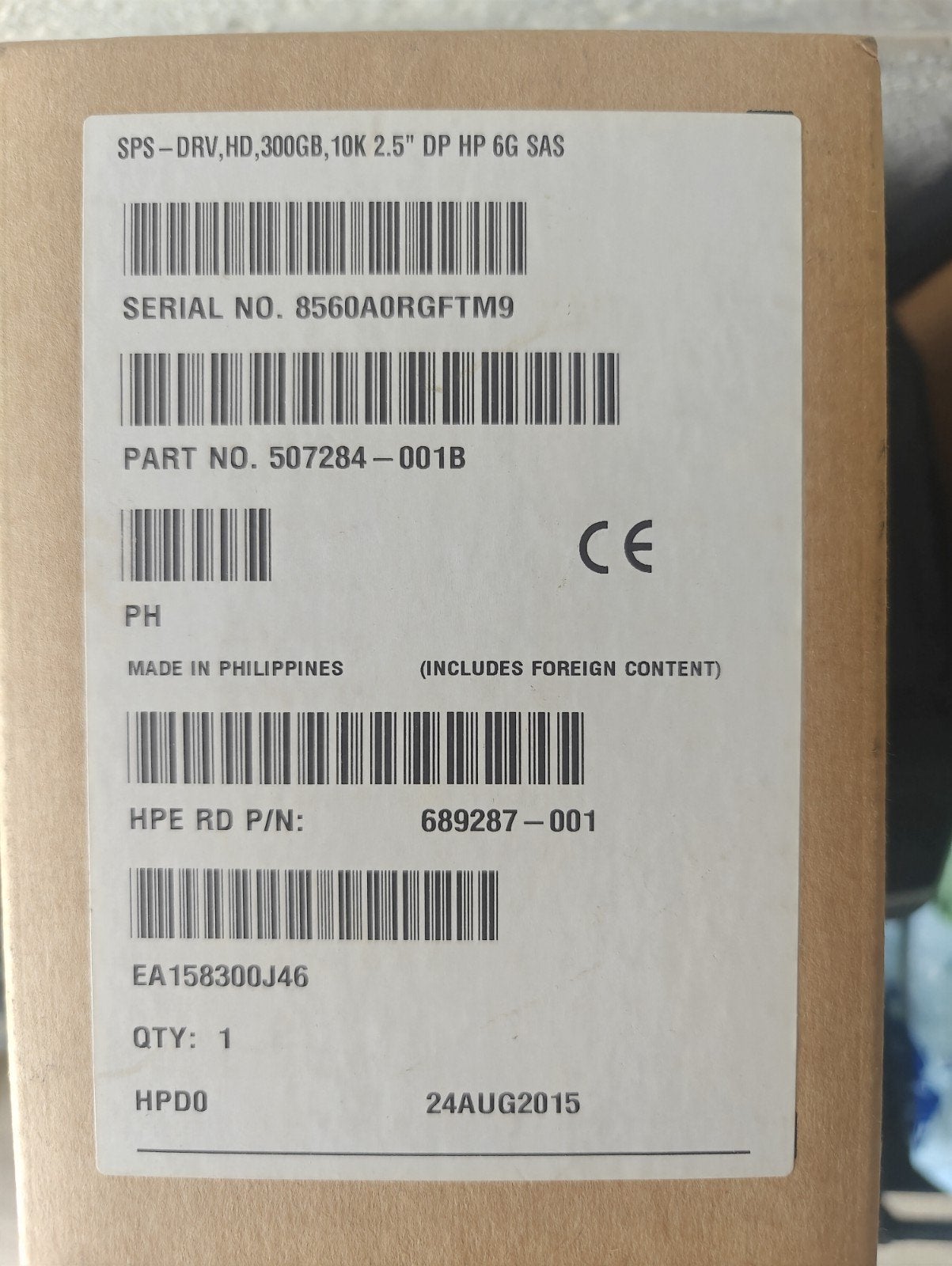 hp 300gb 2.5 inch 6g sas 10k disk nieuw in doos(ongeopend), Computers en Software, Harde schijven, Ophalen of Verzenden, Nieuw