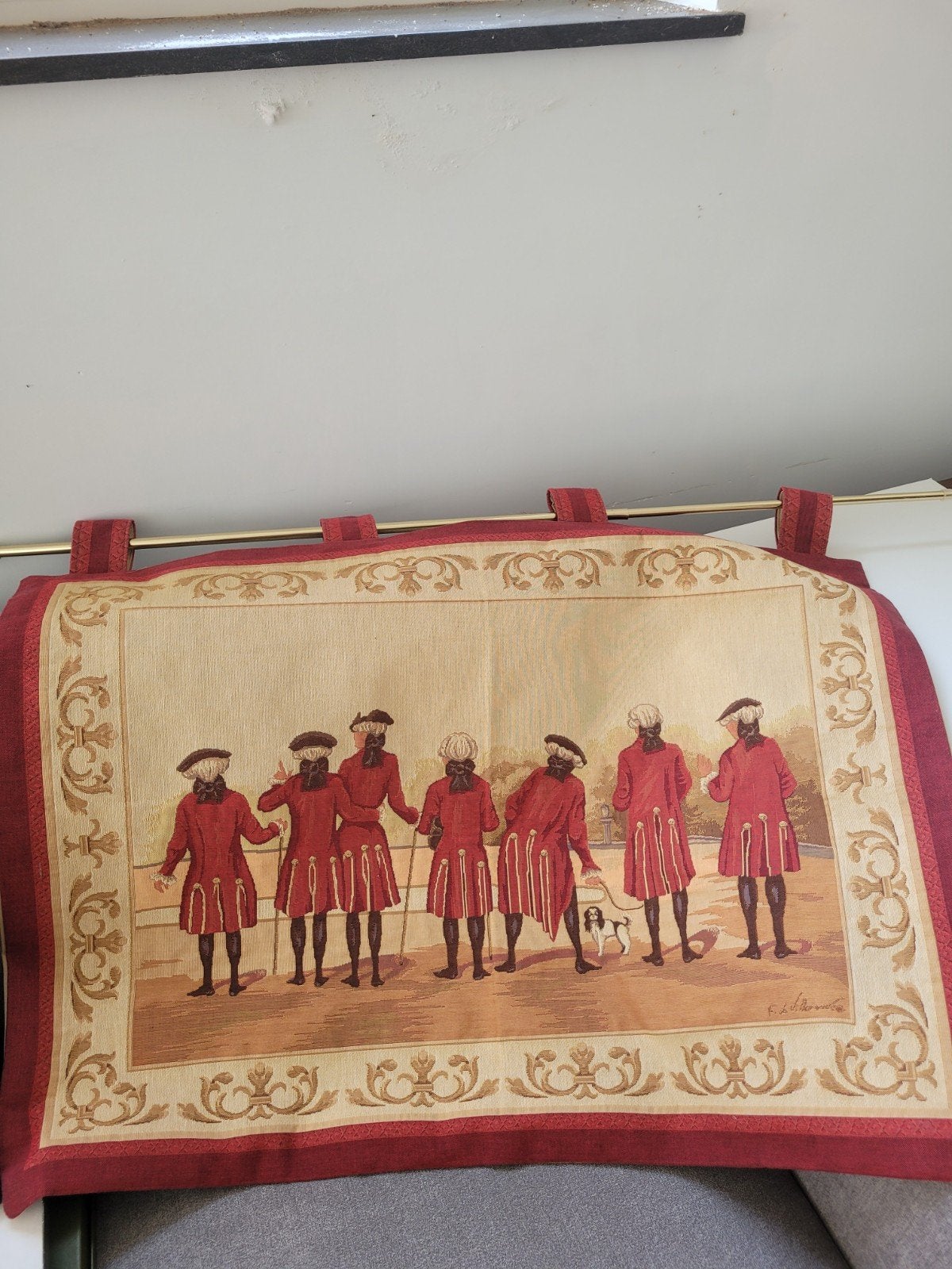 tapisserie tissée (« Manteaux rouges de la Cour britannique , Enlèvement