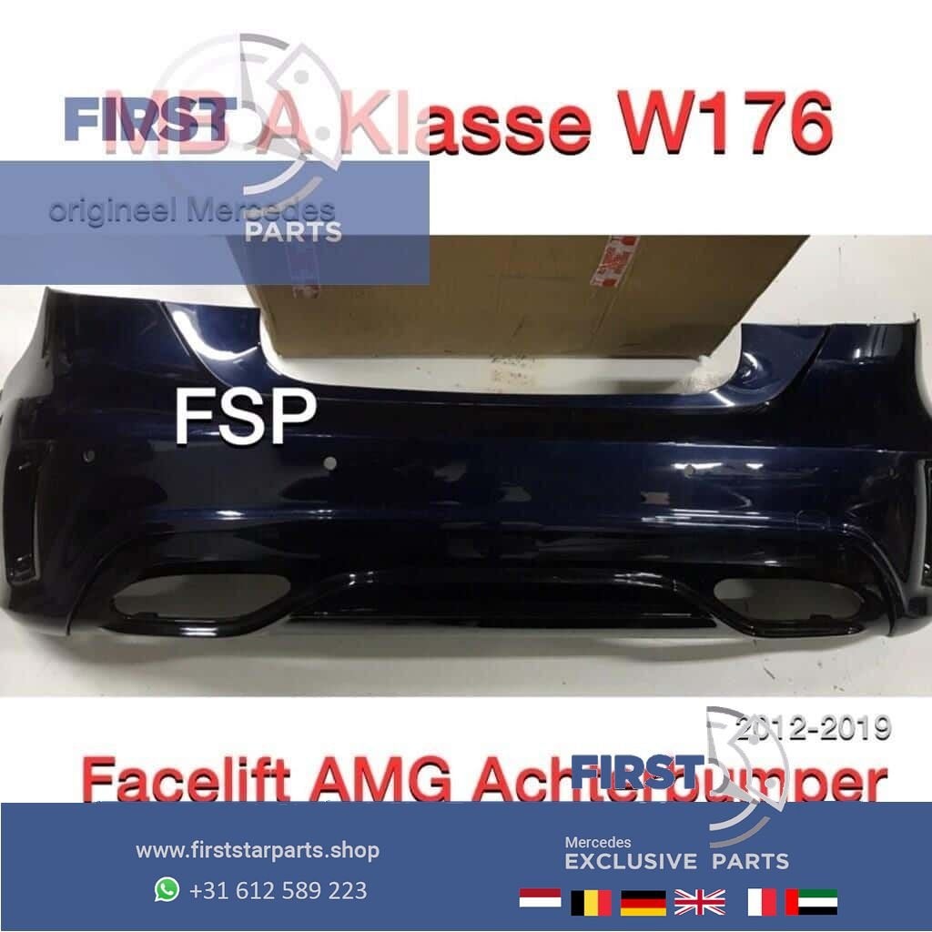 W176 Facelift AMG Achterbumper + diffuser origineel Mercedes, Arrière, Utilisé, -, -