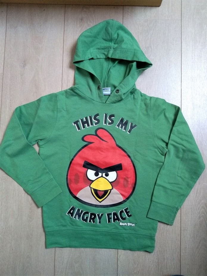 Angry birds - sweat à capuche garçon - taille 128 (8 ans), Enlèvement, Neuf, Garçon