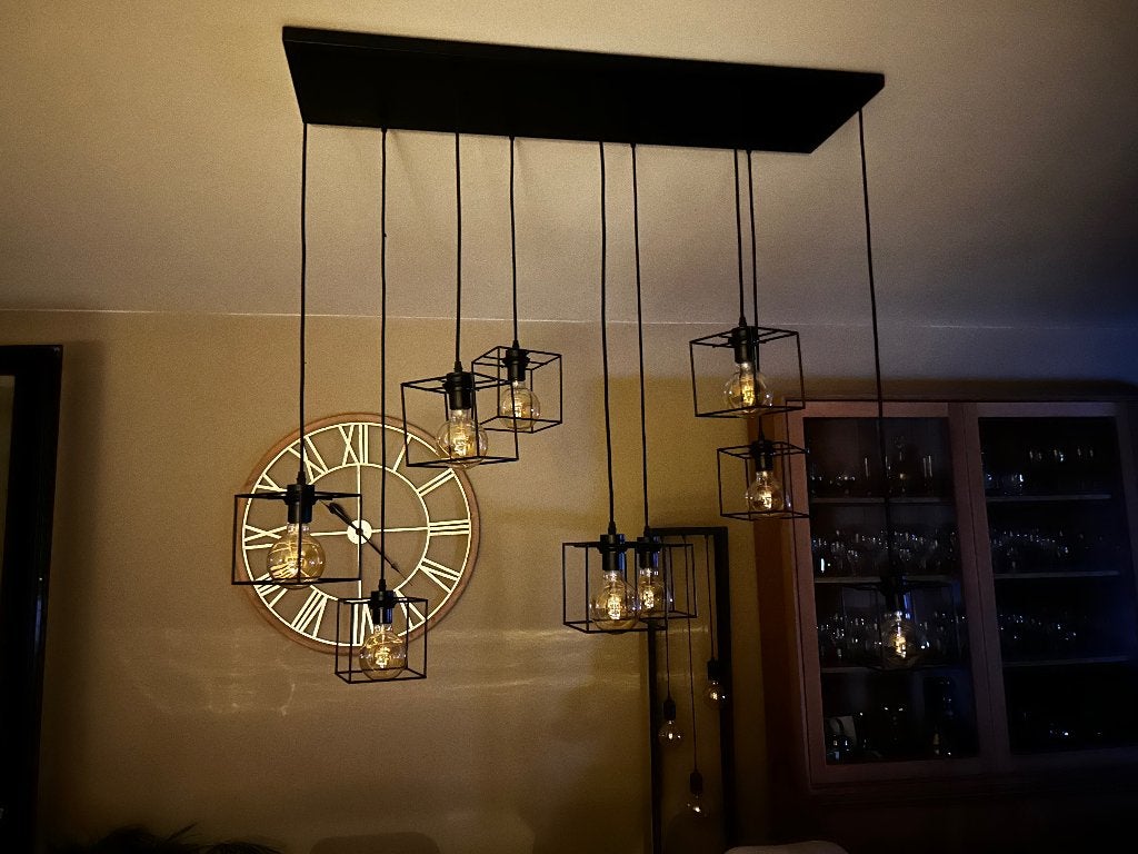Hanglamp, Ophalen, Gebruikt, Metaal, E27 (groot)