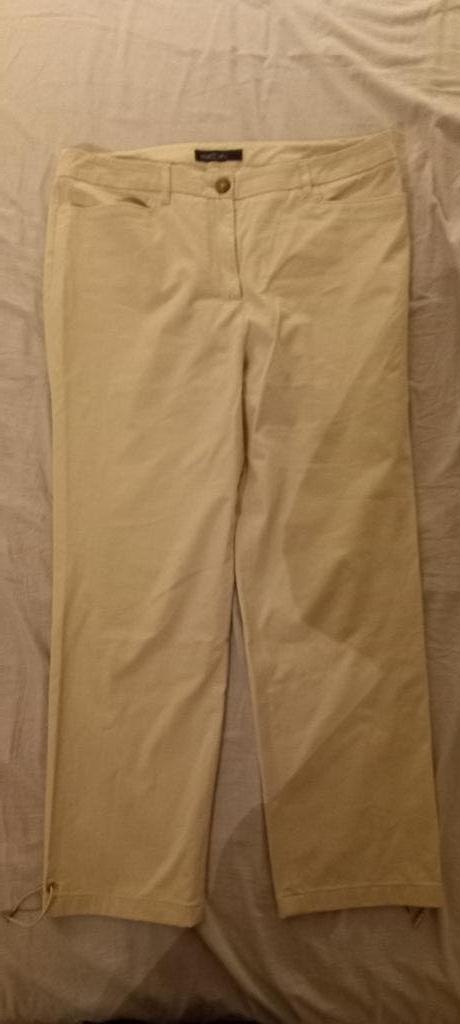 pantalon beige marron modèle droit Marc Cain No. 5, Taille 42/44 (L), Marc Cain, Enlèvement ou Envoi, Beige