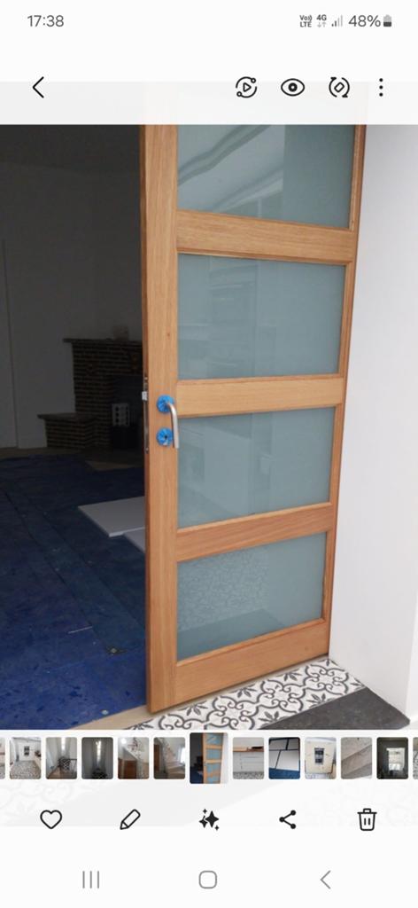 Deux porte d intérieur en bois et vitres, Bricolage & Construction, Bois