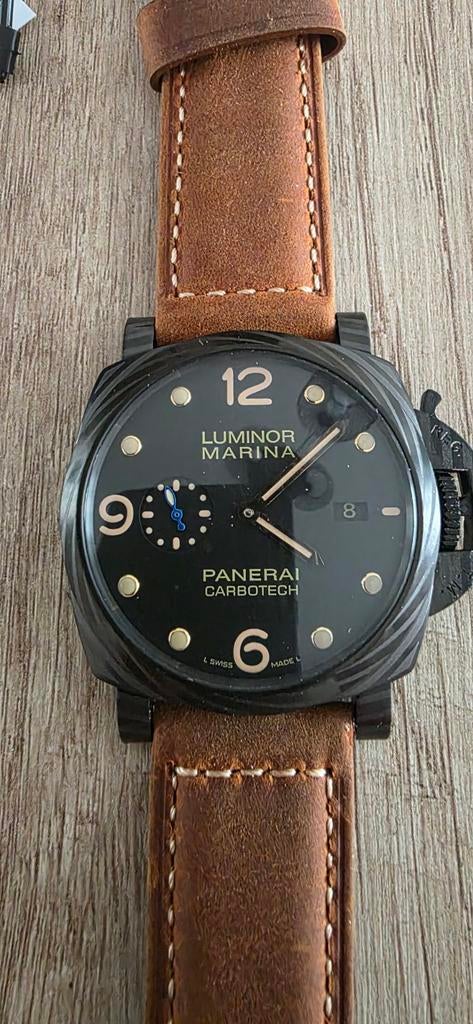 Panerai Luminor Carbotech, Autres marques, Enlèvement ou Envoi, Cuir, Autres matériaux