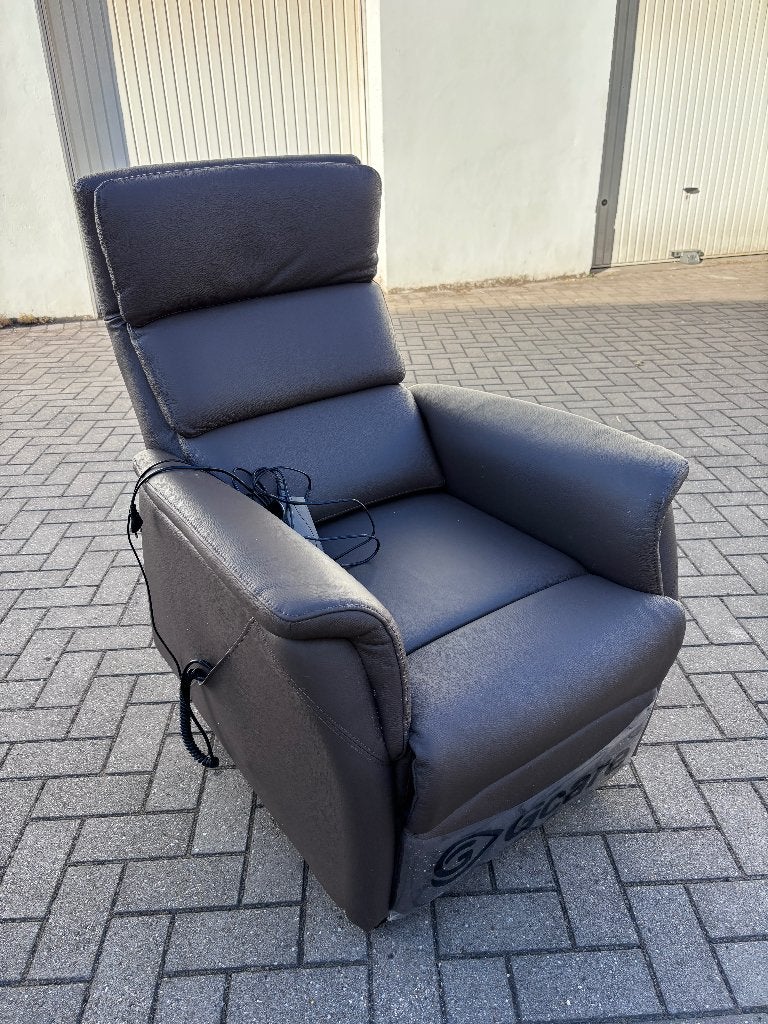 Fauteuil relax en cuir - fonction releveur, 75 à 100 cm, Fauteuil relax, Comme neuf, Enlèvement
