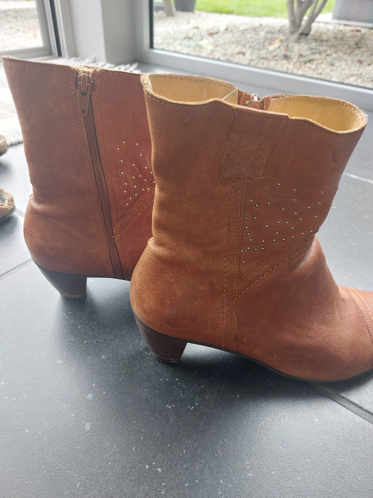 dameslaars  Brako, maat 40,leder ook aan de binnenkant, Comme neuf, Brun, Enlèvement, Boots et Botinnes
